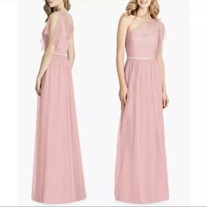 NEW Jenny Packham JP1003‎ One-Shoulder Tulle Gown Formal Maxi Dress Bridesmaid 4